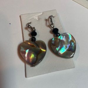 Abalone valentine earrings.